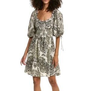 Elie Tahari off shoulder floral paisley dress. Medium